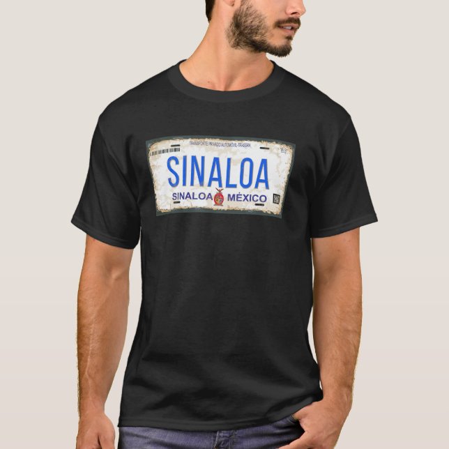 Sinaloa Mexico State License Plate T-Shirt (Front)