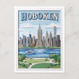 Sinatra Park Hoboken New Jersey Postcard