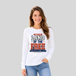 Since 1776 Land of The Free Patriotic USA Women's T-Shirt