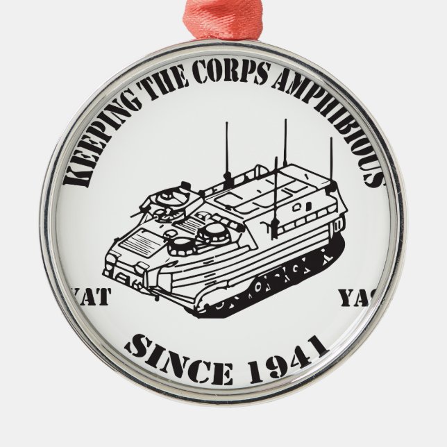 Since 1941 Track II logo Metal Ornament (Front)