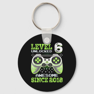 Since 2018 Funny Video Game 6th Birthday Keychain