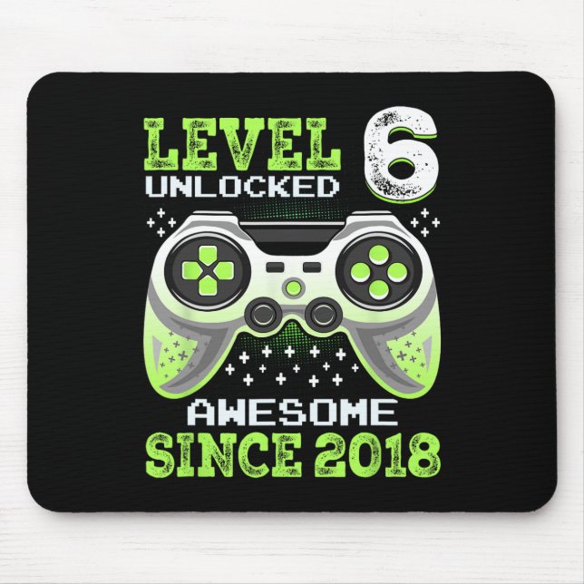 Since 2018 Funny Video Game 6th Birthday  Mouse Pad (Front)