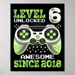 Since 2018 Funny Video Game 6th Birthday  Poster