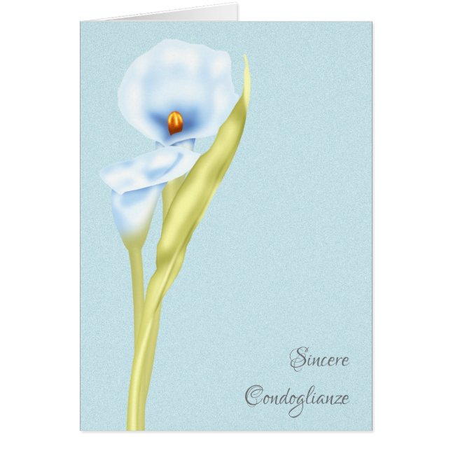 Sincere Condoglianze Italian Simply Stated (Front)