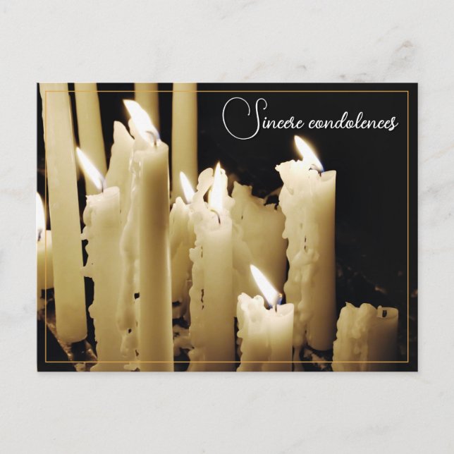 Sincere condolence holiday postcard (Front)