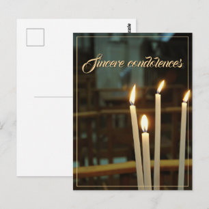 Sincere condolences postcard
