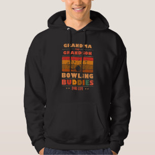 Sincere Grandson GRANDMA Buddies For Life Bowling Hoodie