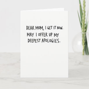 Sincere Mom Apology Note Card