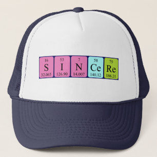 Sincere periodic table name hat
