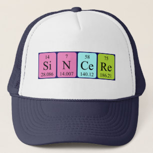 Sincere periodic table name hat