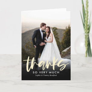Sincere Thanks Editable Colour Thank You Card