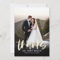 Sincere Thanks Flat Thank You Note Card