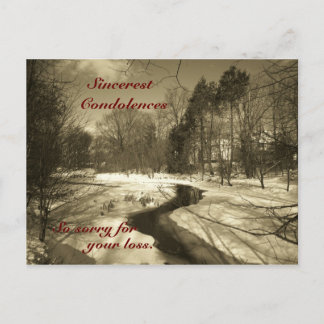 Sincerest Condolences Post Card