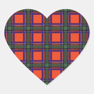 Sinclair clan Plaid Scottish tartan Heart Sticker