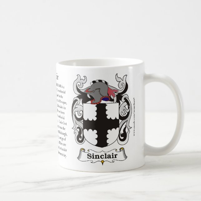 Sinclair, Origin, Meaning and the Crest Coffee Mug (Right)