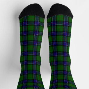 Sinclair tartan blue green plaid socks