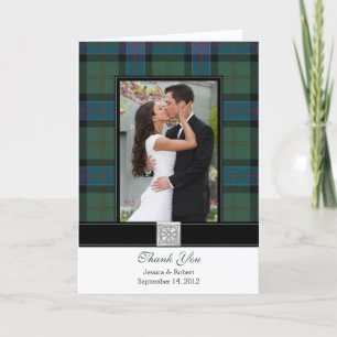 Sinclair Tartan Mariage photo Carte de remerciemen