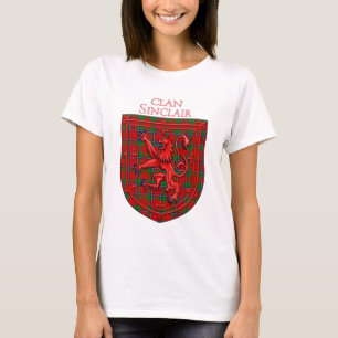 Sinclair Tartan Scottish Plaid Lion Rampant T-Shirt