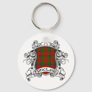 Sinclair Tartan Shield Keychain