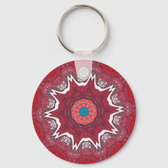 Sindh ethnic tribal pattern.jpg keychain (Front)