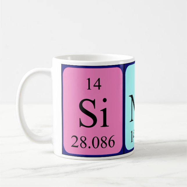 Sindre periodic table name mug (Left)