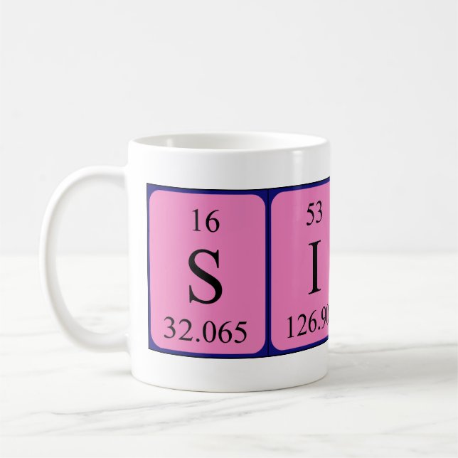 Sindy periodic table name mug (Left)