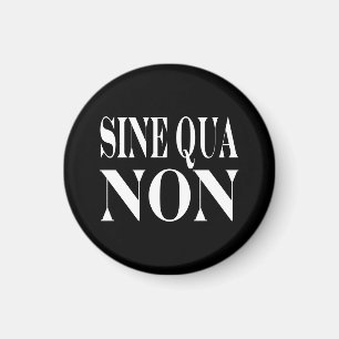Sine Qua Non Famous Latin Quote: Words to live By Magnet