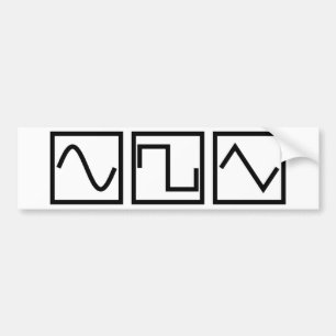 Sine Square Tri Bumper Sticker