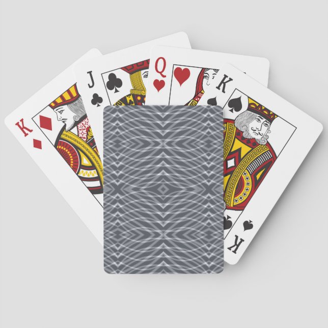 Sine Wave Pulse Signal Modern Abstract Art Design Playing Cards (Back)