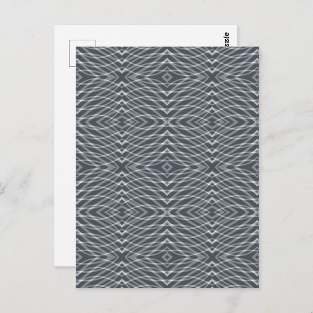 Sine Wave Pulse Signal Modern Abstract Art Design Postcard (Front/Back)