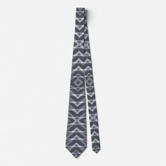 Sine Wave Pulse Signal Modern Abstract Art Tie (Front)