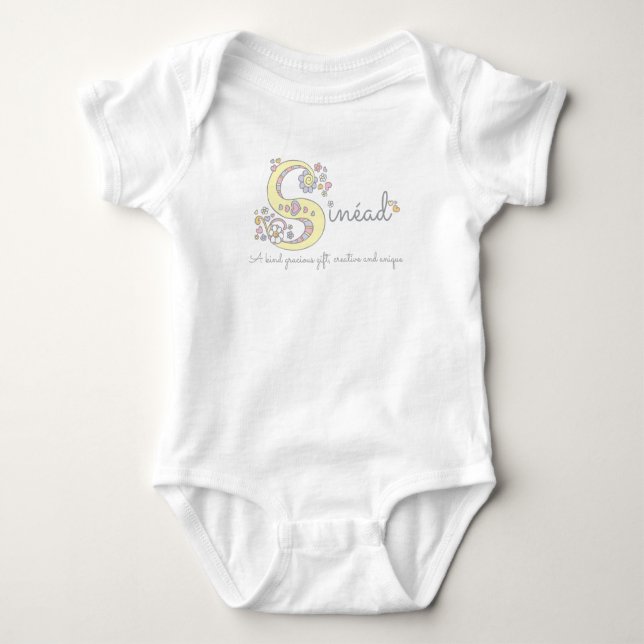 Sinead girl's S name meaning custom tee (Front)
