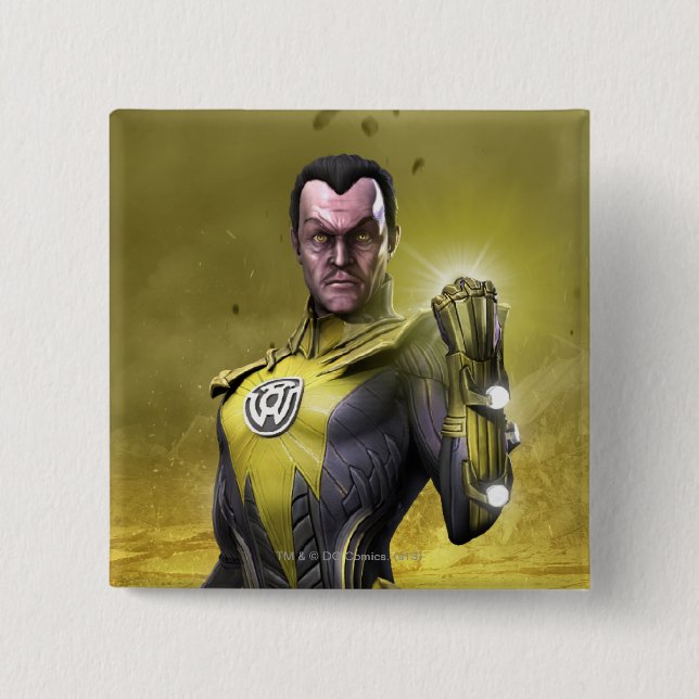 Sinestro 2 Inch Square Button (Front)