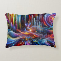 "Sinewaves Of Light" Modern Colourful Futuristic 
