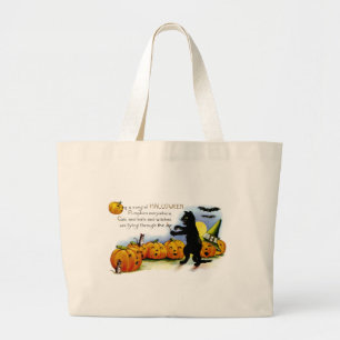 Sing a Song of Halloween Large Tote Bag