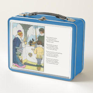 Sing a Song of Sixpence Mother Goose Nursery Rhyme Metal Lunch Box