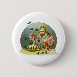 Sing a Song of Sixpence, Vintage Nursery Rhyme 2 Inch Round Button