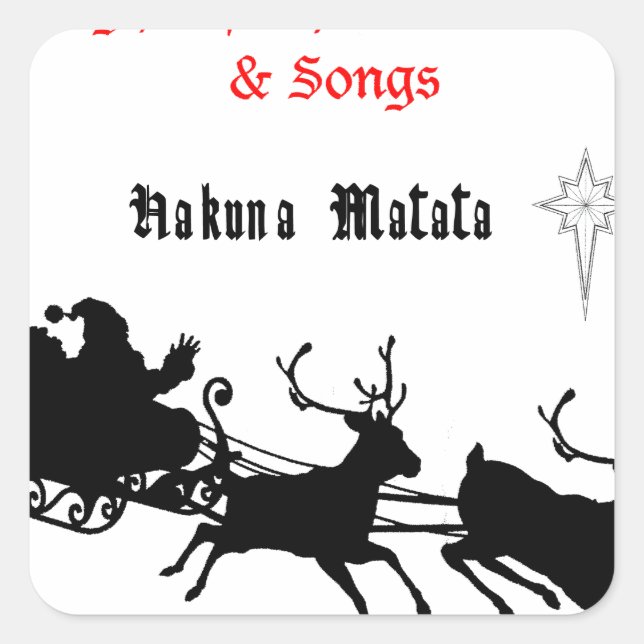 Sing Along Christmas – Carols & Festive Joy Square Sticker (Front)