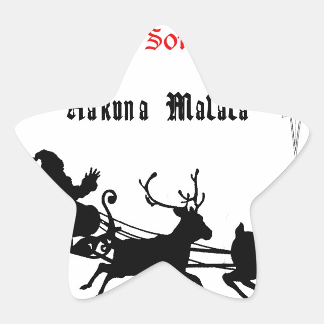 Sing Along Christmas – Carols & Festive Joy Star Sticker (Front)