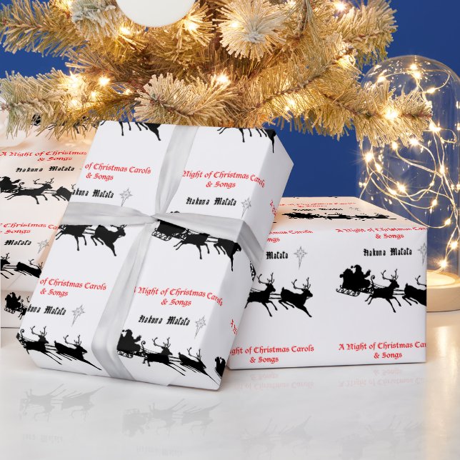 Sing Along Christmas – Carols & Festive Joy Wrapping Paper (Holidays)
