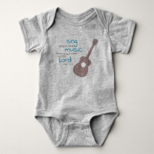 "Sing And Make Music..." Guitar Baby Bodysuit
