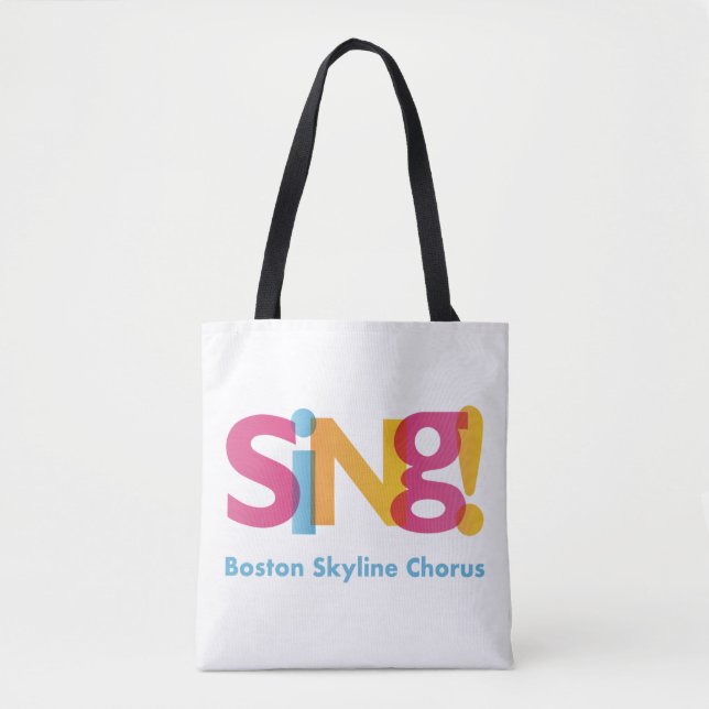 Sing-Boston Skyline Chorus Fourre-tout Canvas sac (Devant)