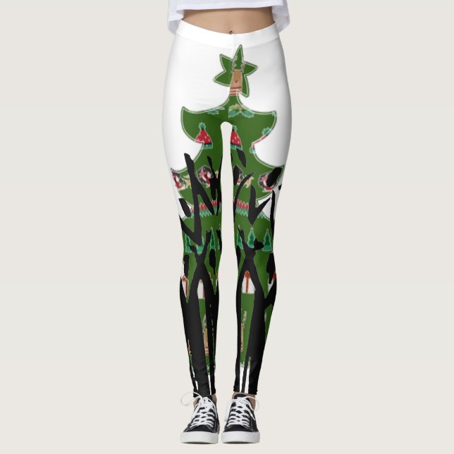 Sing Christmas Music Carol Singers Gospel Choir Leggings (Front)