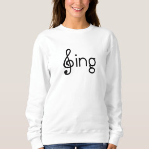 Sing Clef Word Image Sing Notes Sweatshirt
