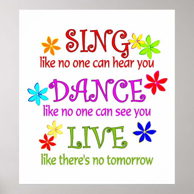 Sing Dance Live Poster (Front)