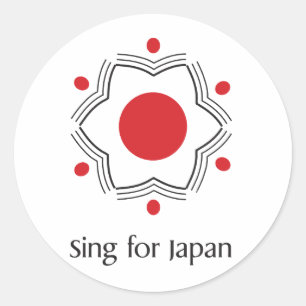 Sing for Japan - logo merchandise Classic Round Sticker