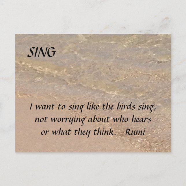 SING Inspiration Carte Postale Sand Beach Rumi (Devant)
