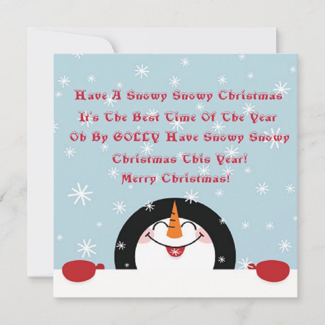 Sing! It Snowy Christmas Card (Front)