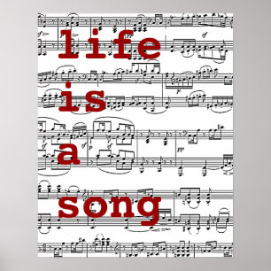 sing / life is a song poster