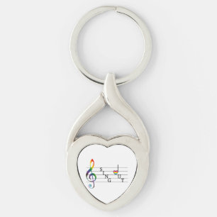 Sing Out Pansexual Pride Keychain